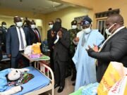 PHOTOS: Tinubu Consoles Injured Survivors of Benue Tragedy at Hospital