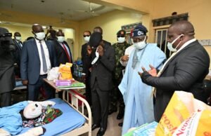 PHOTOS: Tinubu Consoles Injured Survivors of Benue Tragedy at Hospital