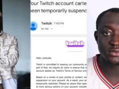 Twitch has suspended Carter Efe’s account for four months.