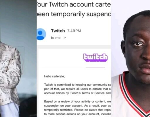 Twitch has suspended Carter Efe’s account for four months.